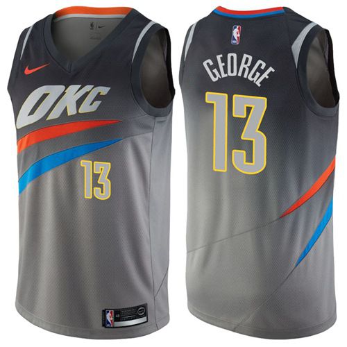 Men Oklahoma City Thunder 13 George Grey City Edition Nike NBA Jerseys